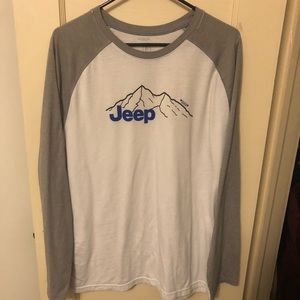 White and grey Jeep long sleeve